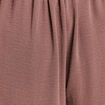 Pantalon jupe-culotte large marron femme