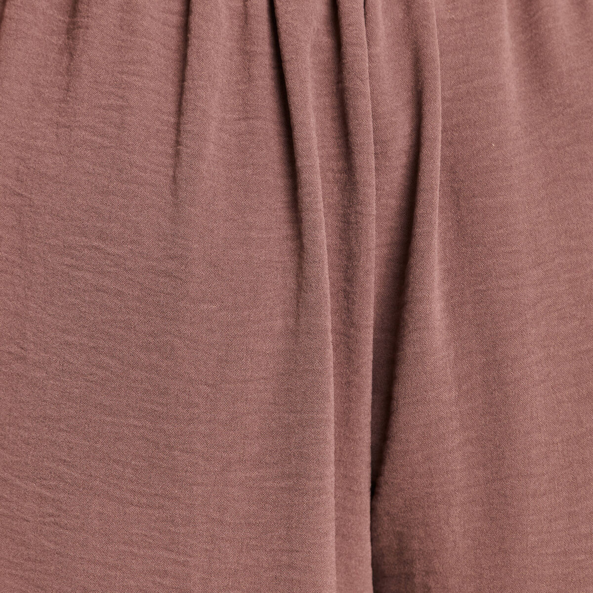 Pantalon jupe-culotte large marron femme