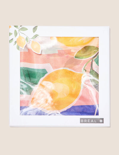 Foulard 100% soie multicolore femme
