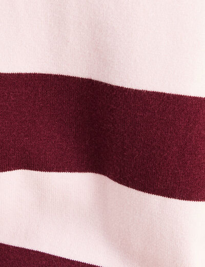 Pull col rond bordeaux femme