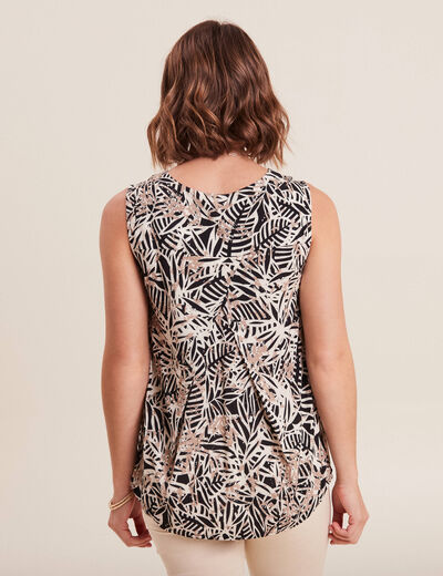 Blouse sans manches noir femme