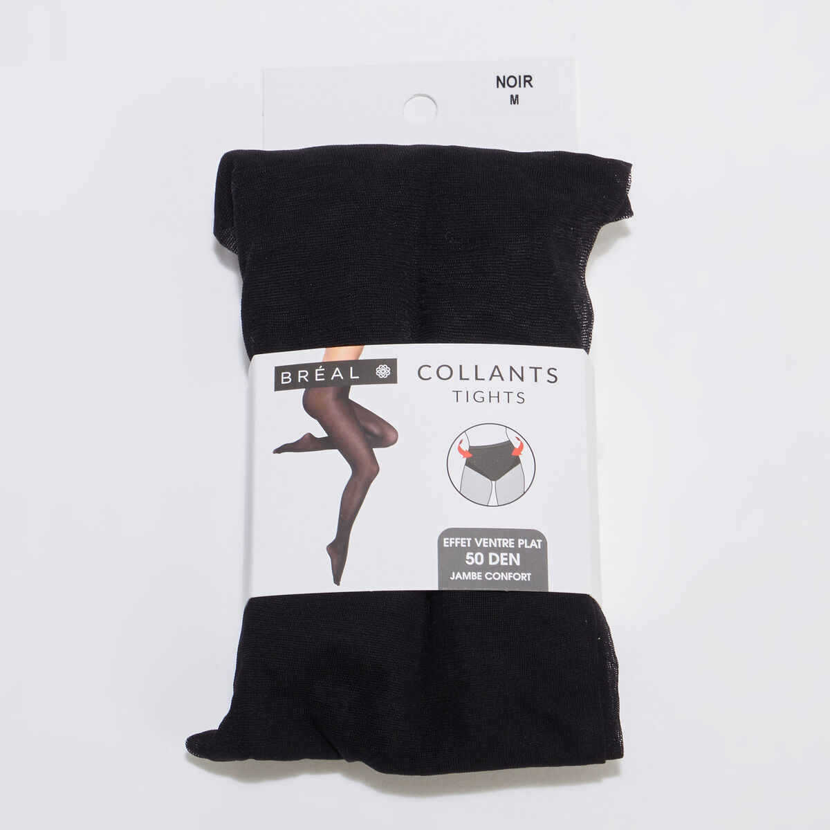 Collants effet ventre plat noir femme