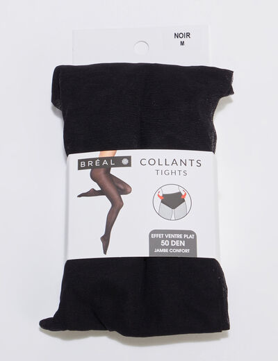 Collants effet ventre plat noir femme