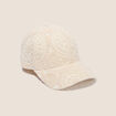 Casquette d&eacute;tails dentelle ivoire femme