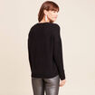 Pull en cachemire col v noir femme