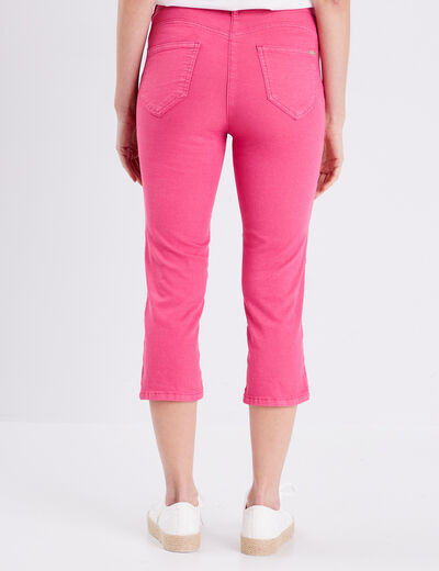 Pantacourt magique Le L&eacute;ger coupe droite rose framboise femme