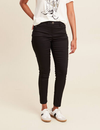 Pantalon léger taille standard 7/8ème noir femme
