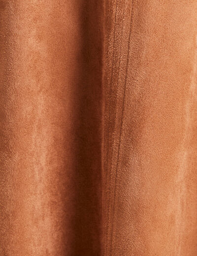 Jupe avec ceinture amovible marron clair femme