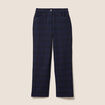 Pantalon droit bleu marine femme