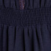 Robe longue &eacute;vas&eacute;e col v manches coudes bleu marine femme
