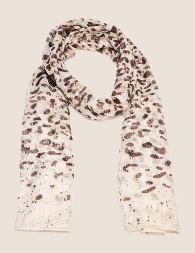 Foulard fin avec brillance ivoire femme