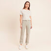 Pantalon coupe mom 7/8&egrave;me vert clair femme