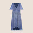 Robe longue &eacute;vas&eacute;e bleu ciel femme