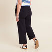 Pantalon coupe large &agrave; pinces bleu fonc&eacute; femme