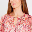 Blouse manches longues rose fushia femme