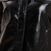 Blouson ajusté simili cuir noir femme
