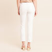 Jean coupe droite 7/8&egrave;me taille bascul&eacute;e blanc femme