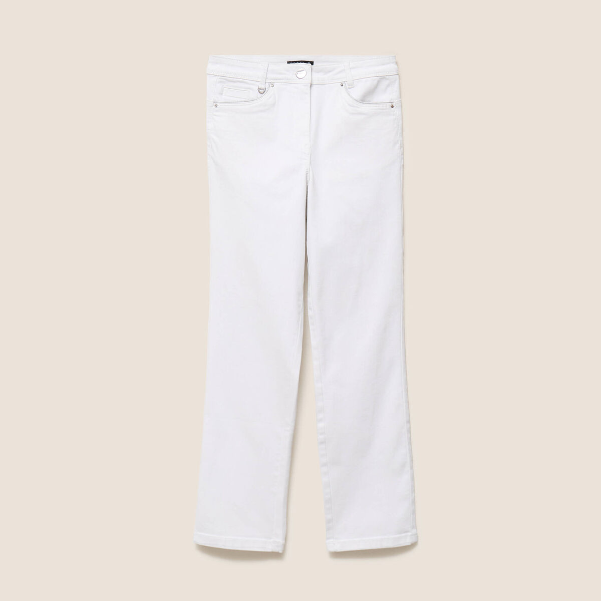 Jean coupe droite 7/8&egrave;me blanc femme