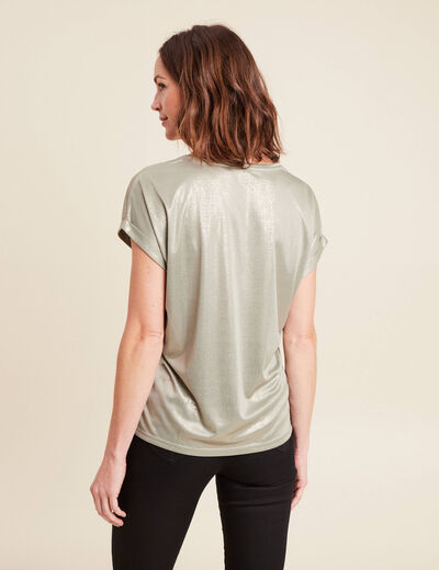 T-shirt manches courtes vert clair femme