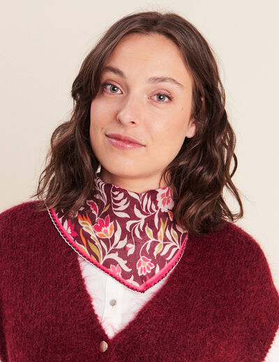 Foulard rose femme