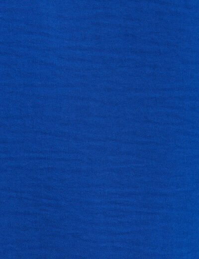 Blouse manches courtes bleu electrique femme