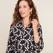 Robe longue évasée ceinturée noir femme