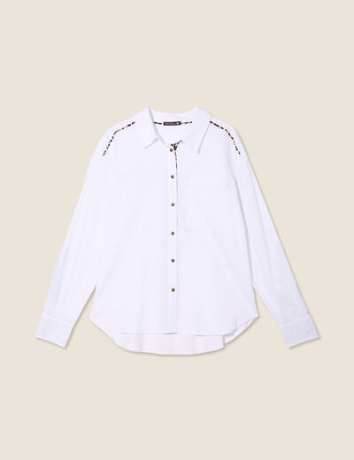 Chemise manches longues ecru femme