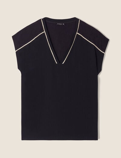 T-shirt manches courtes noir femme