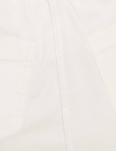 Jupe droite réversible blanc femme