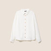 Chemise fluide manches longues ecru femme