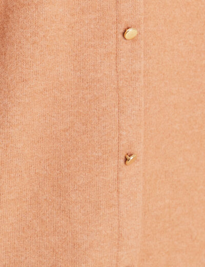 Cardigan manches longues beige femme