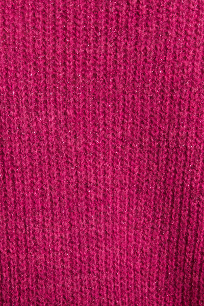Pull manches longues rose fushia femme