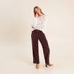 Pull manches longues ajour&eacute; ecru femme