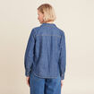 Chemise manches longues jean denim stone femme