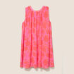 Robe ample courte sans manches doubl&eacute;e rose femme