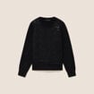 Pull col rond &agrave; strass noir femme