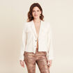 Veste esprit tailleur ecru femme