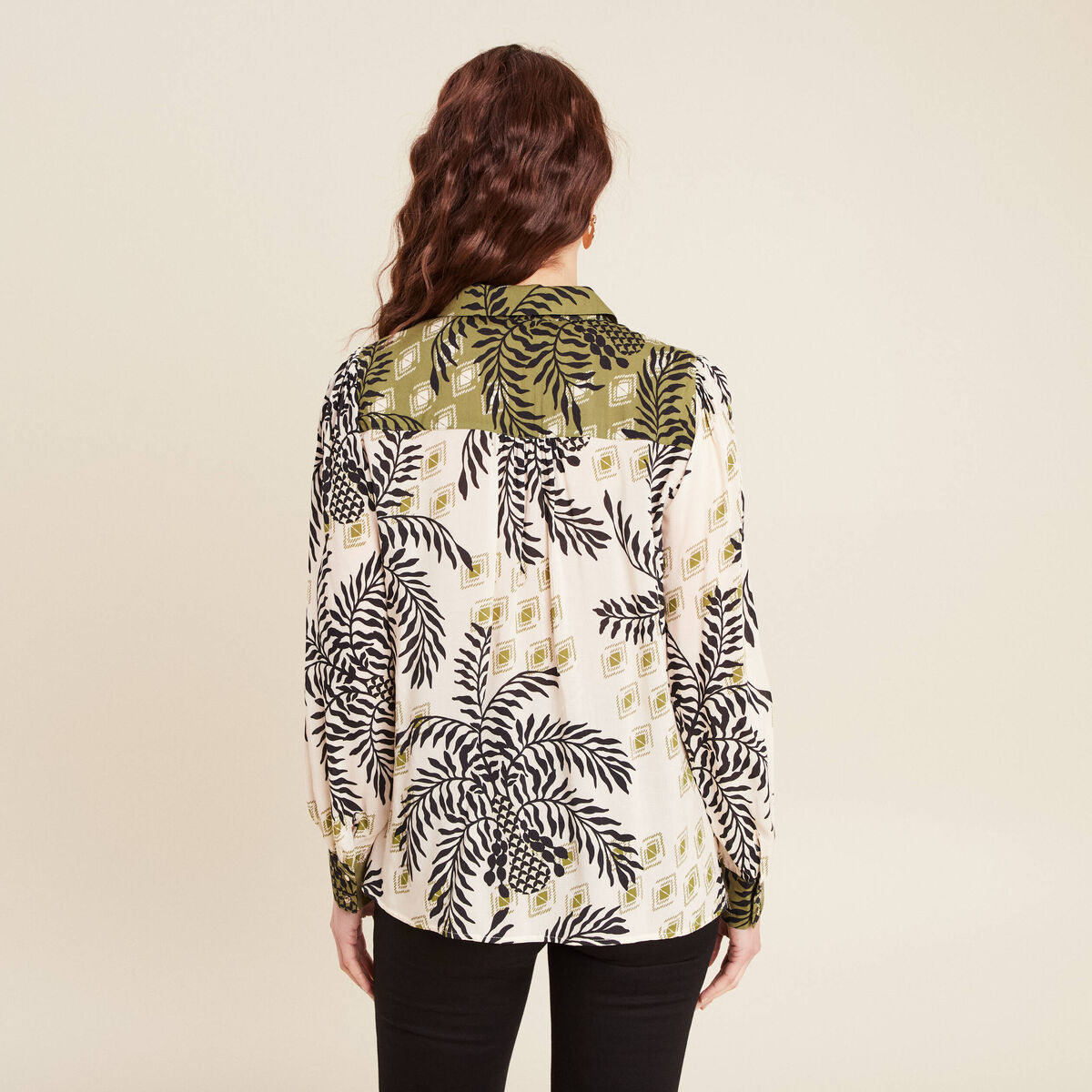 Chemise manches longues blanc femme