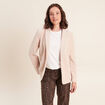 Veste tailleur velours sable femme