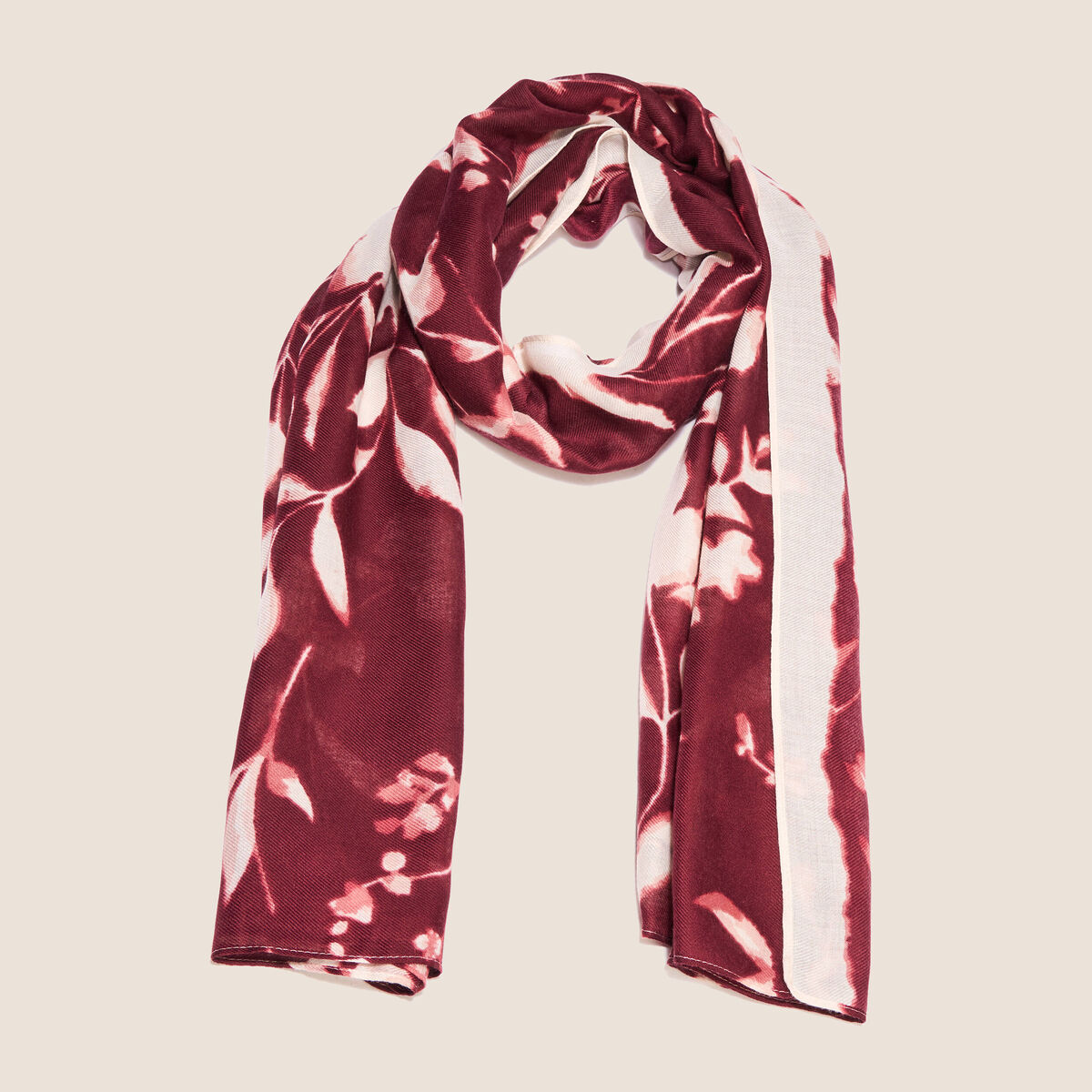 Foulard bordeaux femme
