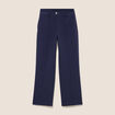 Pantalon coupe large bleu marine femme