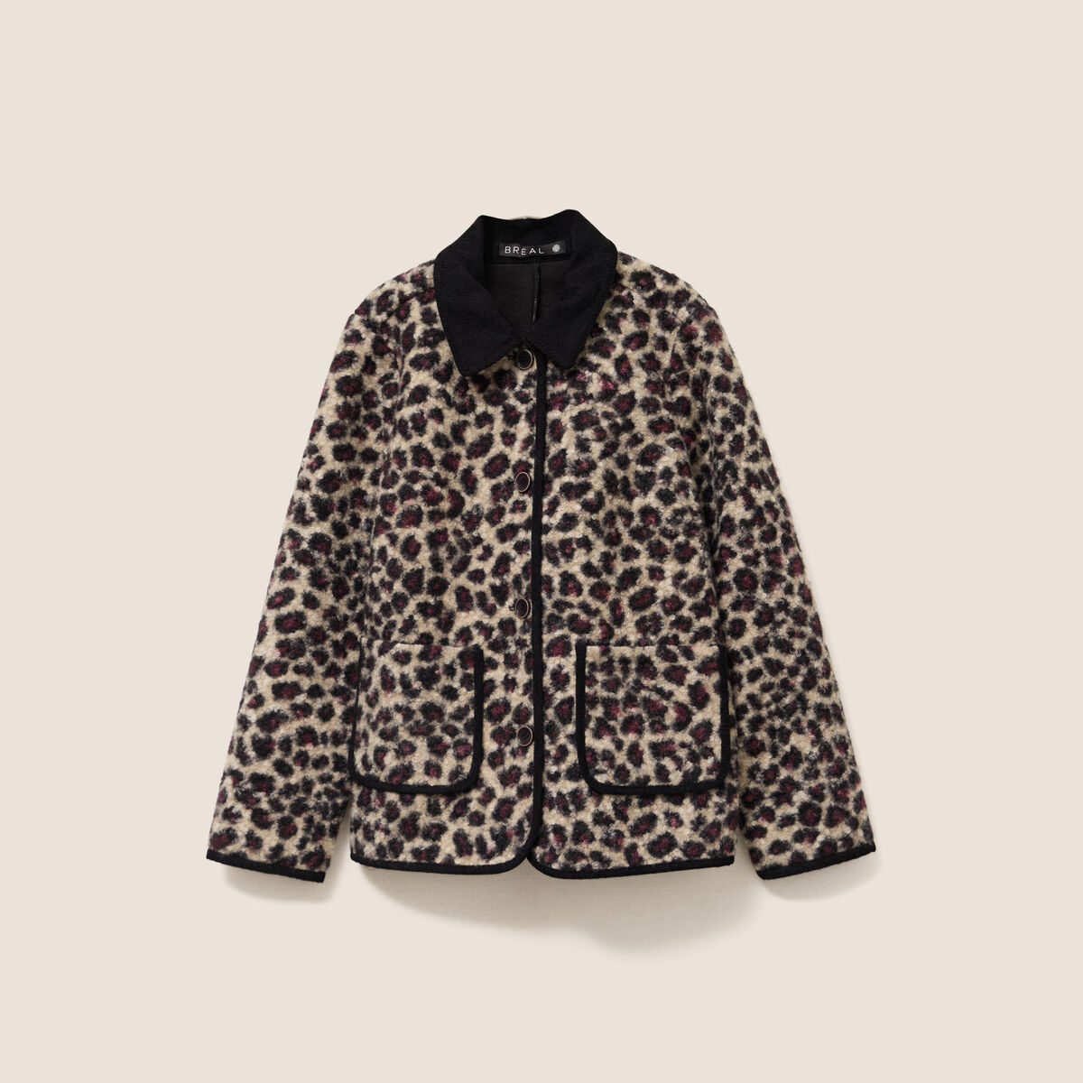 Manteau droit beige femme
