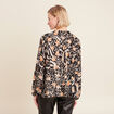 Blouse manches longues marron clair femme
