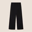 Pantalon large taille haute noir femme
