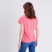 T-shirt manches courtes rose fushia femme
