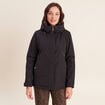 Parka doubl&eacute;e avec capuche noir femme