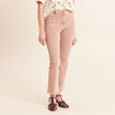 Jean bootcut taille haute marron clair femme