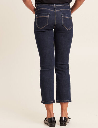 Jean droit 7/8ème denim brut femme