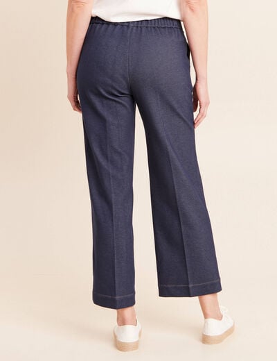 Jean large 7/8&egrave;me denim brut femme