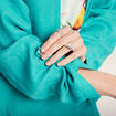 Veste droite fluide vert femme